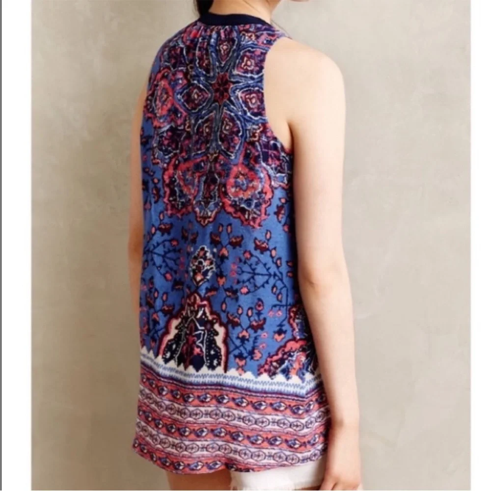 Anthropologie Silk Finn Tank by Vanessa Virginia - Picture 7 of 7